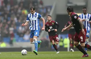 Norwich City 03APR15 Prints: Gordon Greer Leads Brighton and Hove Albion in Championship Battle Against Norwich City (3rd April 2015)