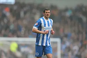 Gordon Greer Leads Brighton and Hove Albion in Championship Battle Against Norwich City (3rd April 2015)