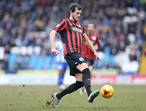 Sheffield Wednesday 14FEB15 Prints: Gordon Greer Leads Brighton and Hove Albion in Championship Battle against Sheffield Wednesday (14FEB15)