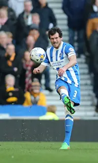 Wolverhampton Wanderers 14MAR15 Prints: Gordon Greer Leads Brighton and Hove Albion in Championship Battle against Wolverhampton Wanderers (14MAR15)