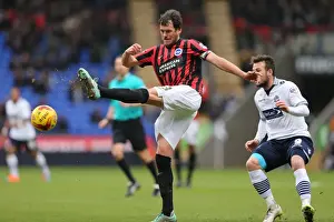 Bolton Wanderers 28FEB15 Prints: Gordon Greer Leads Brighton and Hove Albion in Championship Clash against Bolton Wanderers (28FEB15)