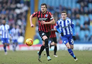 Gordon Greer Leads Brighton and Hove Albion in Championship Showdown against Sheffield Wednesday (14FEB15)