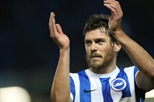 Images Dated 25th January 2015: Gordon Greer Leads Brighton and Hove Albion in FA Cup Battle against Arsenal (25 January 2015)