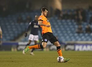 Images Dated 17th March 2015: Gordon Greer Leads Intense Championship Battle: Brighton and Hove Albion vs. Millwall (17MAR15)