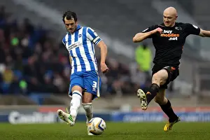 Derby County - 12-01-2013 Prints: Gordon Greer's Defiant Win: Brighton & Hove Albion vs Derby County, 2013