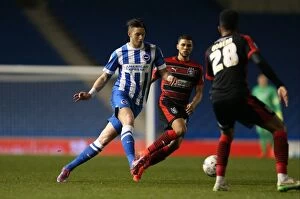 Images Dated 14th April 2015: Greg Halford in Action: Brighton and Hove Albion vs. Huddersfield Town AFC, Sky Bet Championship