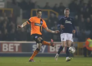 Millwall Prints: Greg Halford in Action: Championship Showdown at The New Den - Millwall vs