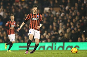 Fulham 29DEC14 Prints: Greg Halford in Action: Fulham vs. Brighton & Hove Albion, Craven Cottage, December 2014