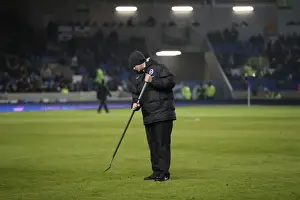 Ipswich Town 14FEB17 Prints: Groundsman at Work: Brighton and Hove Albion vs Ipswich Town