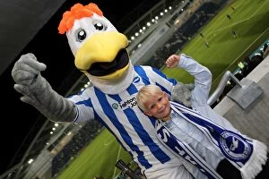 Gully meets his fans! Collection: Gully of Brighton and Hove Albion: A Heartwarming Reunion with His Adoring Fans