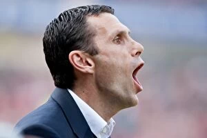 Images Dated 24th March 2012: Gus Poyet at the Helm: Brighton & Hove Albion's Championship Battle at Nottingham Forest