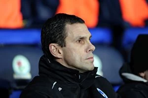 Images Dated 22nd January 2013: Gus Poyet Leads Brighton & Hove Albion Against Blackburn Rovers, Npower Championship, January 22