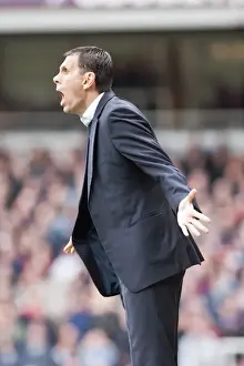West Ham United - 14-04-2012 Prints: Gus Poyet Leads Brighton & Hove Albion in Championship Clash at Upton Park Against West Ham United (14th April 2012)