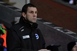 Images Dated 6th May 2001: Gus Poyet Leads Brighton & Hove Albion at Ewood Park, January 22
