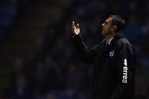 Images Dated 23rd October 2012: Gus Poyet Leads Brighton & Hove Albion Against Leicester City, Npower Championship, October 2012