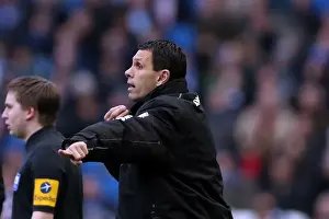 Nottingham Forest - 15-12-2012 Prints: Gus Poyet Leads Brighton & Hove Albion Against Nottingham Forest