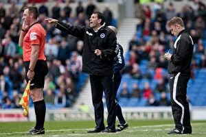 Images Dated 31st March 2012: Gus Poyet Leads Brighton & Hove Albion in Npower Championship Clash Against Middlesbrough