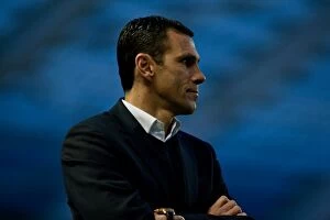 Images Dated 10th April 2012: Gus Poyet Leads Brighton & Hove Albion in Npower Championship Clash Against Reading, April 2012