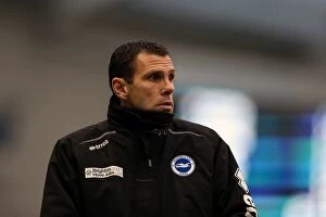 Images Dated 23rd February 2013: Gus Poyet Leads Brighton & Hove Albion in Npower Championship Clash Against Burnley at Amex