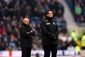 2013 Prints: Gus Poyet Observes Brighton & Hove Albion vs Burnley