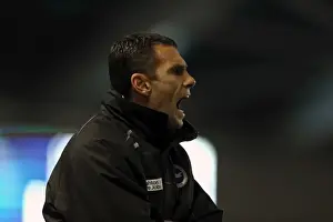 Peterborough United - 06-11-2012 Prints: Gus Poyet's Intense Moment: Brighton & Hove Albion vs