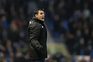 Derby County - 12-01-2013 Prints: Gus Poyet's Passionate Leadership: Brighton & Hove Albion vs