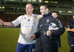 Images Dated 8th March 2007: Guy Butters & John Sullivan celebrate Albions win