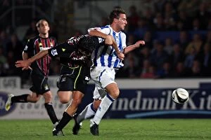 Images Dated 25th September 2008: A Historic Carling Cup Showdown: Brighton & Hove Albion vs. Manchester City (2008-09)