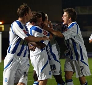 Images Dated 16th October 2008: A Historic Carling Cup Showdown: Brighton & Hove Albion vs. Manchester City (2008-09)