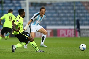 Winger Prints: Huddersfield Town vs. Brighton and Hove Albion: Intense Championship Clash at John Smiths Stadium (18-08-2015)