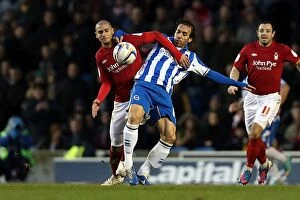 Images Dated 15th December 2012: Inigo Calderon in Action: Brighton & Hove Albion vs Nottingham Forest, December 15, 2012