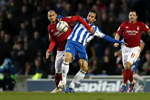 Nottingham Forest - 15-12-2012 Prints: Inigo Calderon in Action: Brighton & Hove Albion vs Nottingham Forest