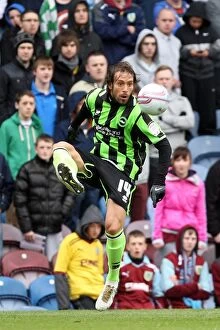 Images Dated 6th April 2012: Inigo Calderon in Action: Burnley vs. Brighton & Hove Albion, April 6, 2012
