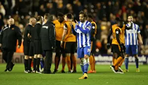 Wolverhampton Wanderers 20DEC14 Prints: Inigo Calderon Applauds: Wolverhampton Wanderers vs. Brighton and Hove Albion (2014)