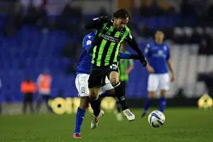 Birmingham City - 19-01-2013 Prints: Inigo Calderon Breaks Forward: Brighton & Hove Albion vs