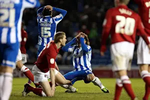 Charlton Athletic - 02-04-2013 Prints: Inigo Calderon of Brighton & Hove Albion in Action Against Charlton Athletic, April 2013