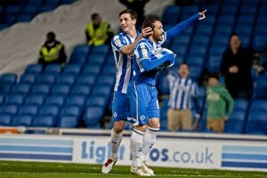 Images Dated 20th March 2012: Inigo Calderon Scores the Game's First Goal: Brighton & Hove Albion 1-0 Derby County (March 20)