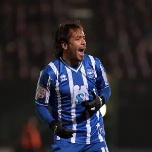 14/15 Squad Prints: Inigo Calderon: A Star Player of Brighton and Hove Albion FC