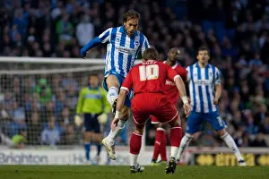 Reading - 10-04-2012 Prints: Inigo Calderon's Focus Amidst the Chaos: Brighton & Hove Albion vs Reading