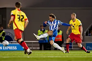 Watford - 17-04-2012 Prints: Inigo Calderon's Game-Winning Goal: Brighton & Hove Albion 1-2 Watford (April 17)