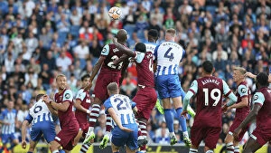 West Ham United 26AUG23 Collection: Intense Action: Brighton & Hove Albion vs. West Ham United in the 2023/24 Premier League at