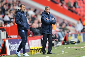 Brighton Manager Prints: Intense Action: Charlton Athletic vs