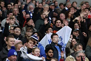 Images Dated 18th February 2023: Intense Battle: Brighton and Hove Albion vs. Fulham (18FEB23) - Premier League Rivalry