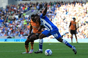 Intense Battle for Possession: LuaLua vs. Odubajo in Brighton & Hove Albion vs. Hull City (Sky Bet Championship, 12th September 2015)