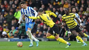 Images Dated 12th February 2022: Intense Battle: Premier League Rivalry - Watford vs. Brighton and Hove Albion (12FEB22)