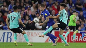 Images Dated 24th August 2021: Intense Carabao Cup Clash: Cardiff City vs. Brighton & Hove Albion (24th August 2021)