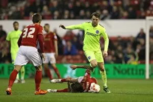 Images Dated 11th April 2016: Intense Championship Showdown: Brighton and Hove Albion vs. Nottingham Forest (11APR16)
