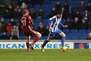 Images Dated 24th January 2017: Intense Championship Showdown: Brighton and Hove Albion vs. Cardiff City (January 2017)