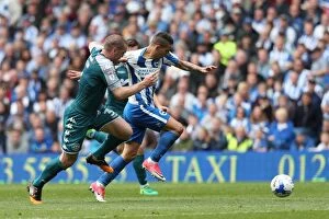 Images Dated 17th April 2017: Intense Championship Showdown: Brighton and Hove Albion vs. Wigan Athletic (17APR17)