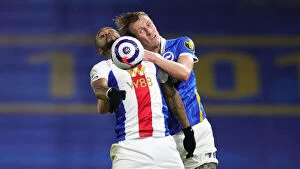 Images Dated 22nd February 2021: Intense Clash: Brighton & Hove Albion vs. Crystal Palace (Premier League, 22FEB21)